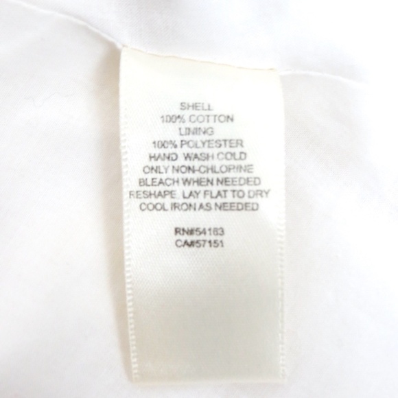 Eliza J Eyelet Bow Back Fit and Flare Dress Sleeveless Pockets White SZ 6 - Picture 13 of 14